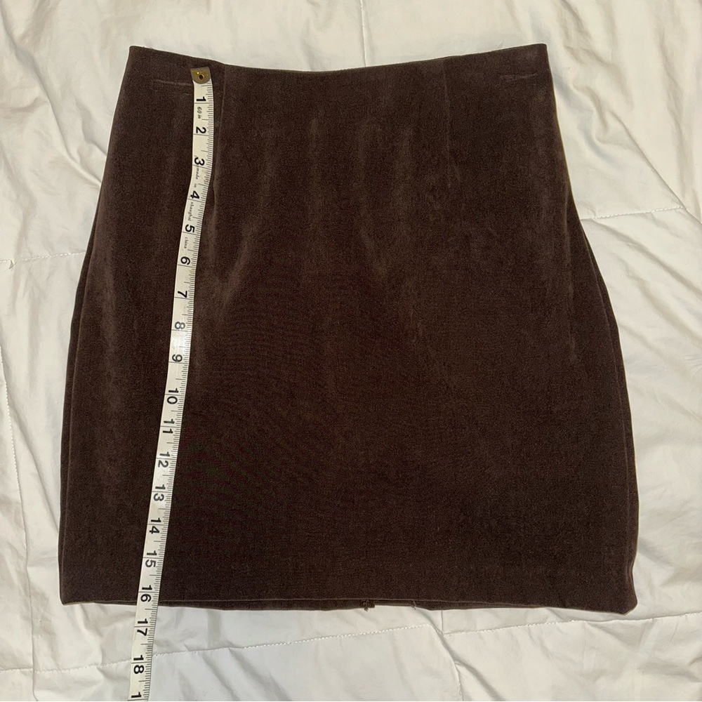 Chocolate Brown Velvet Skirt